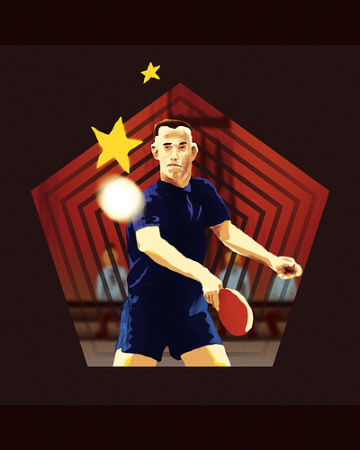 They decided the best way forrest gump illustration ping pong tom hanks