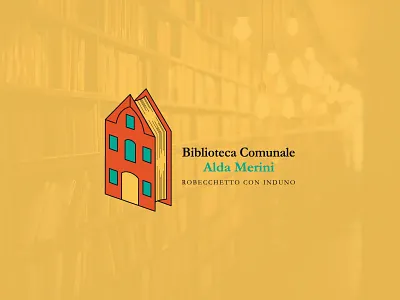 Biblioteca Comunale "Alda Merini" - Library Logo adobe book books brand brand design brand identity brand identity design branding branding design design designer libraries library library logo logo logo design logodesign visual design visual identity yellow
