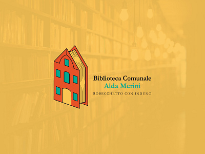 Biblioteca Comunale "Alda Merini" - Library Logo adobe book books brand brand design brand identity brand identity design branding branding design design designer libraries library library logo logo logo design logodesign visual design visual identity yellow