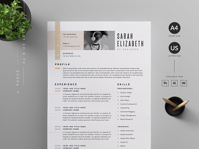 Resume/CV cover letter cover letter template creative curricular vitae cv design cv template designer resume die microsoft word minimal modern ms word professional resume resume bundle resume design resume template us letter vector word