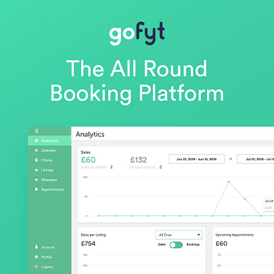 gofyt platform launch brand design illustration logo physio typography ui ux vector website