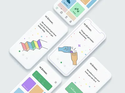 Bemind mockup animation app designeveryday experience design flat illustration minimal ui ux web website