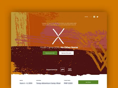 Church Camp Website camp church ui design ux design web design website