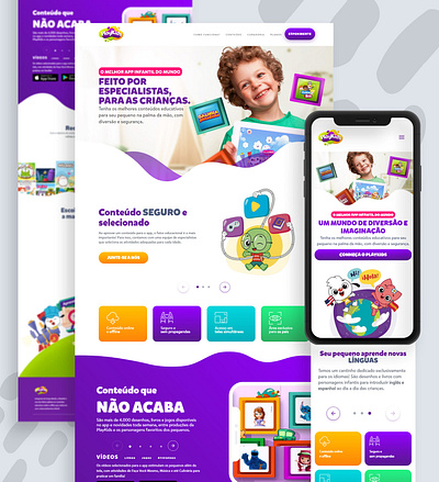 PlayKids App Web Page app child website color website kids kids app kids web kids webpage web web responsive webdesign website website design