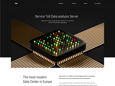 Data Center - V1 3d design illustration landingpage technology ui ux web web design website