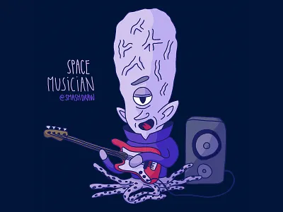 The Space Musician 👽🎸 character character design character illustration illustration procreate smashdraw