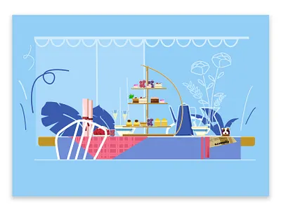Afternoon tea illustration illustration art illustration artist