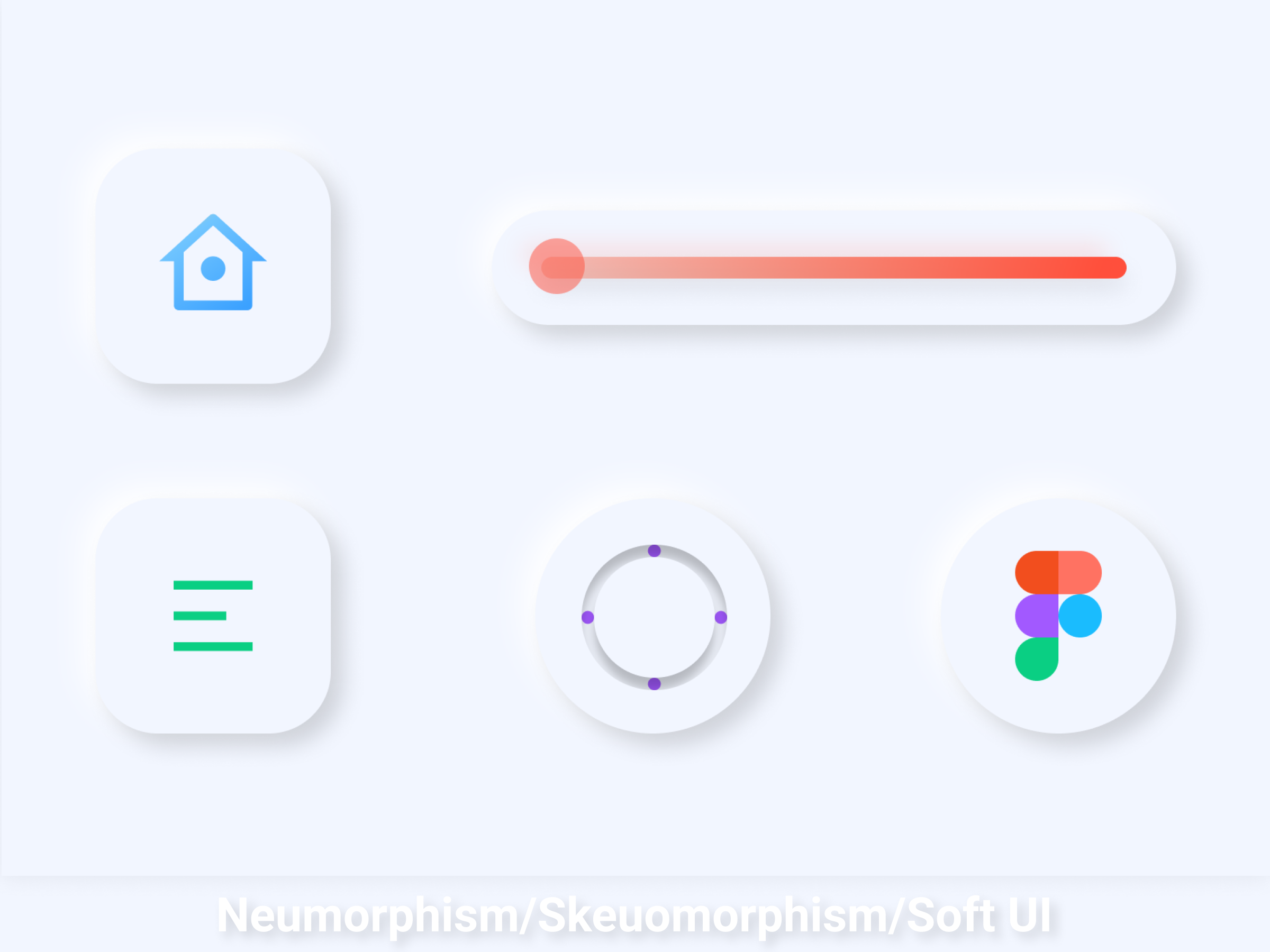 Example of Neumorphism / Skeuomorphism / Soft UI