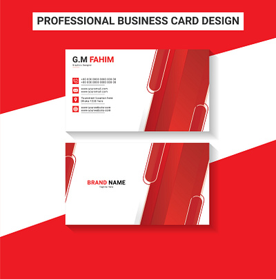 Professional Business Card Design brochure business card card flyer id card illustrator photoshop poster