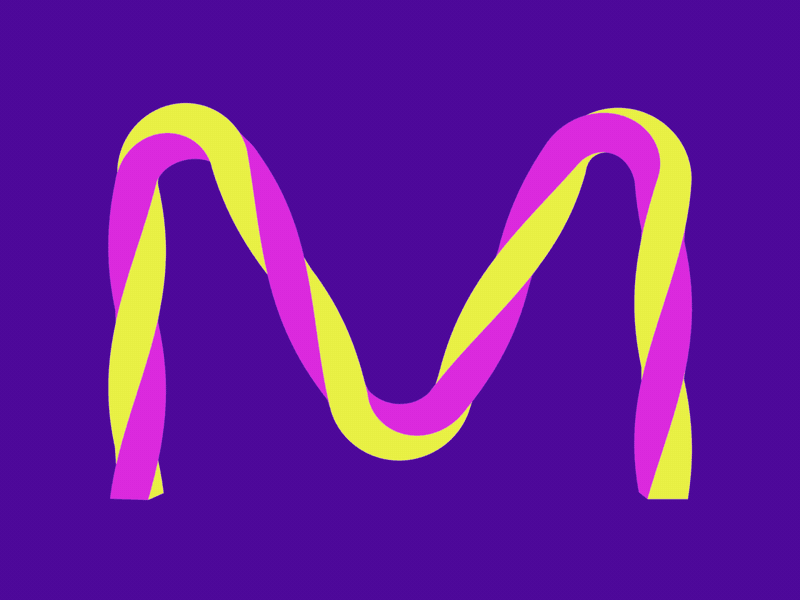 36 Days of Type - M 36 days of type 36daysoftype animated gif animation cinema 4d gif loop typography