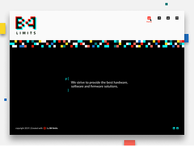 B4 limits home page branding colors design flat flatdesign logo minimal pixel pixelart ui website website design