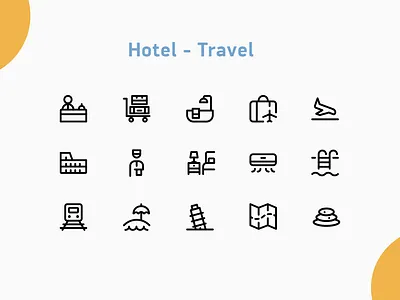 Hotel - Travel icons design hotel icons illustration tourism travel vacation