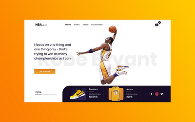 Kobe Bryant Landing page adobexd figma frontend illustration landingpage uidesign uiuxdesign uiuxdesigner webdesign website design