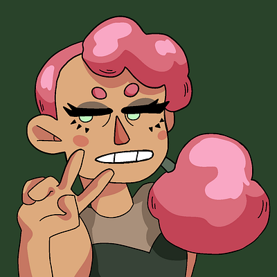 Bubblegum Hair characterdesign design digitalart illustration