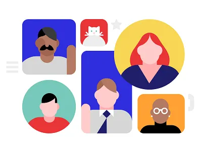 Zoom-Zoom-Room characters illustration meeting work zoom