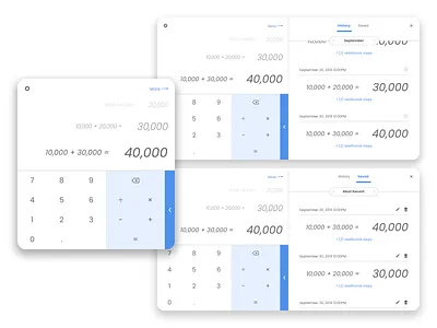 Calculator calculator dailyui design history minimalist minimalistic product saved ui ux