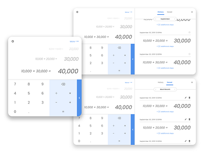 Calculator calculator dailyui design history minimalist minimalistic product saved ui ux