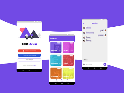 Chat App Design app chat chat app colorful design mobile ui uidesign