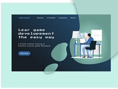 Game developer landing page app challenge daily 100 challenge design developer flat game gamedev homepage illustration interface landing page landingpage mobile ui user experience user interface user interface design userinterface ux