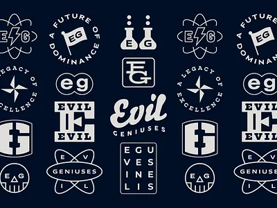 Evil Geniuses Concepts badge badges brand branding esport esports evil flag flat flat illustration icons identity illustration logo mascot minimal simple skull