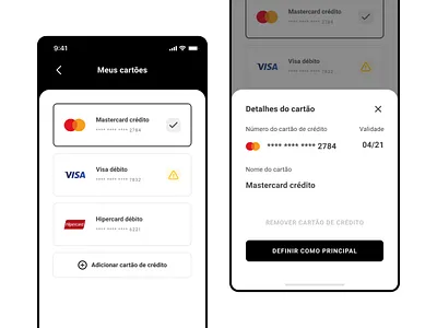 List and details app black bottom sheet card credit creditcard dark dark mode dark ui design escuro finance app interface list minimal money preto ui