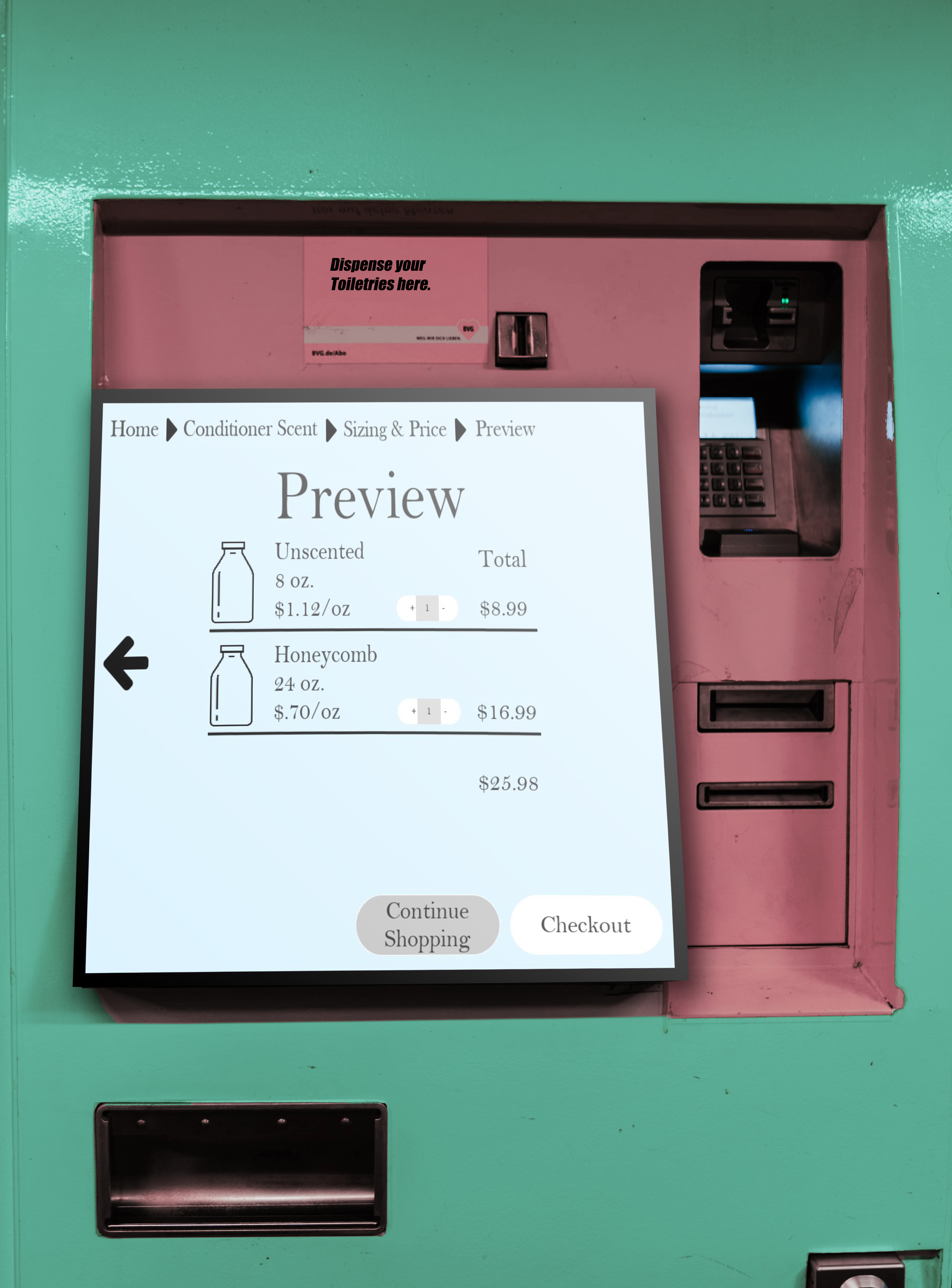 Toiletry Checkout Kiosk Mockup checkout checkoutkiosk kiosk mockup