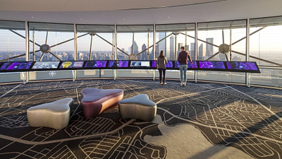 Reunion Tower in Dallas design exhibition design multi user ux