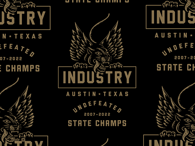 INDUSTRY PRINT SHOP / CROP 2022 austin texas branding crop conference 2022 cropcons growcase industry industry print shop logo logo design logotype panther