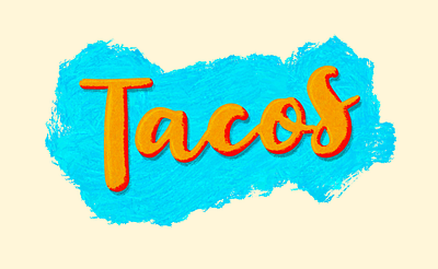 Tacos fresco lettering tacos