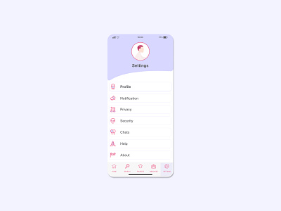 Daily UI #006 - Setting color daily ui ios minimal mobile design settings page ui visual design