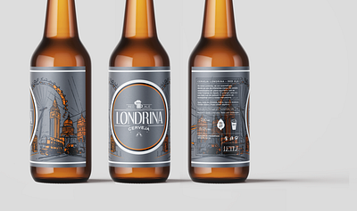 Taberna Londrina Restaurant's Beer label beer label design graphic design illustration