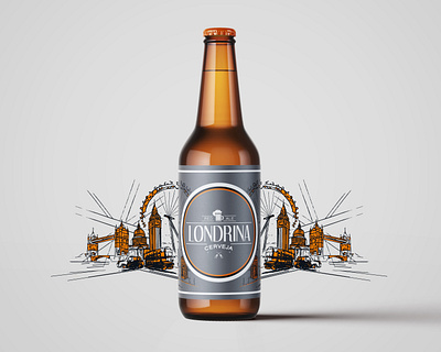 Taberna Londrina Restaurant's Beer label beer label design graphic design illustration