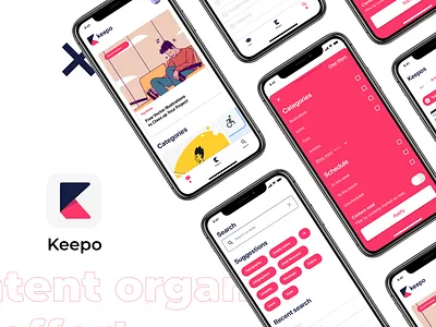 Keepo App - Interface Design app lettering typography ui ux xd