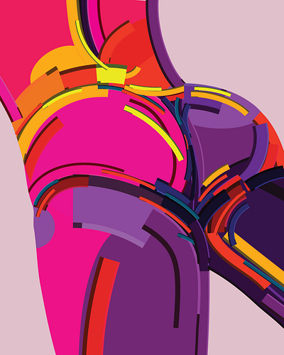 ALL BUTTS 03 abstract butt illustration nude
