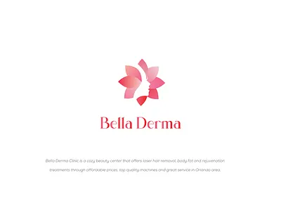 Bella Derma Logo animation beauty branding cosmetic design green icon illustration lgoo g logo media