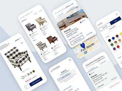 Pier 1 mobile e-commerce screens e commerce ecommerce interface pier 1 pier1 product design product page retail store locator ui ux