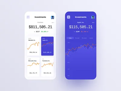 Financial App UI app design finance fintech ui ux