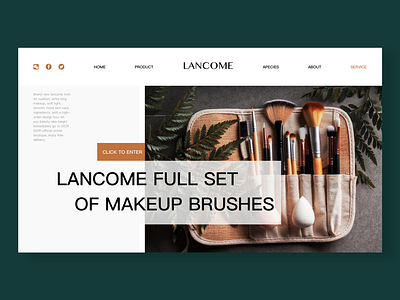 Cosmetic website design icon ux web