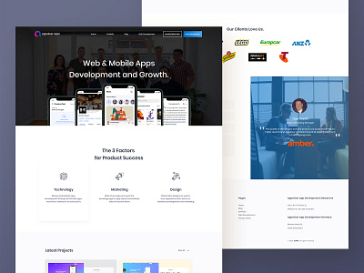 Appetiser Apps Landing Page | Press "L" if you like this one! app app ui illustration landing page minimalist startup ui ui8 website design