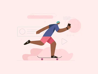 skater illustration skateboarding