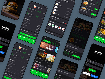 Comida - The Food App app app design bill buy cart clean delivery design food foodie list minimal mobile sketch ui ux