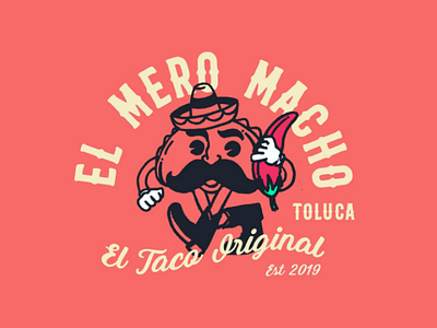 El Mero Macho 🌮 Tacos logo design brand