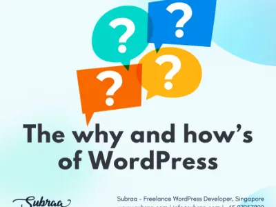 The why and hows of WordPress by Subraa Web Designer Singapore freelance web designer singapore logo logo design singapore logo designer singapore web design web design singapore web designer website builder website design website design and development website design company website designer website designer company website designing website developer website development website development company wordpress design