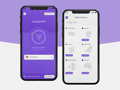 VPN Mobile app design andriod app design app development app development company design ireland mobile app design react native sketch ui uiux design vpn vpn app