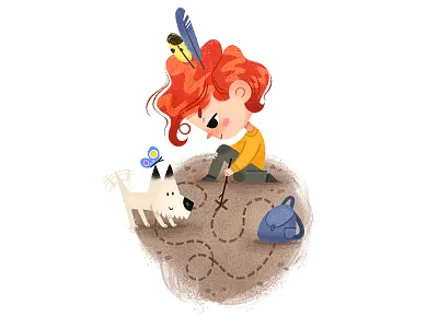 boy adventure boy childhood dog traveling