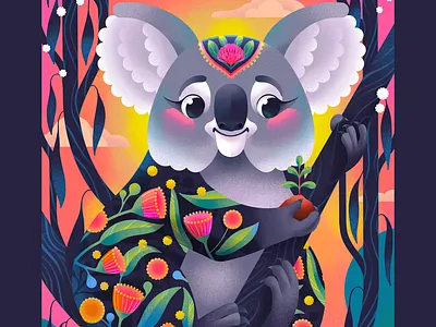 'Forest Spirit' for Procreate Bush Fire Appeal childrens book illustration childrens illustration illustrator kidlit koala procreate procreate illustration