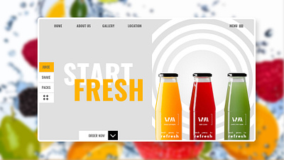 refresh_juice dailyui design graphic design landingpage ui visual design