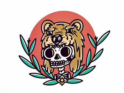 Skull Dude bear dude procreate skulls