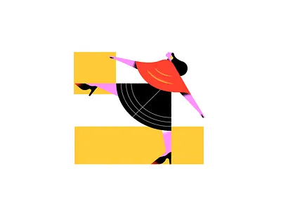 Dance character character design dance dance party dress editorial flat girl illustration texture vector walk