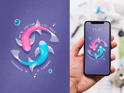 Pink Floyd Wallpaper art character concept design dribbble fish graphic graphic design illustration illustrator minimal music pinkfloyd poster procreate song vector wallpaper wallpaper design
